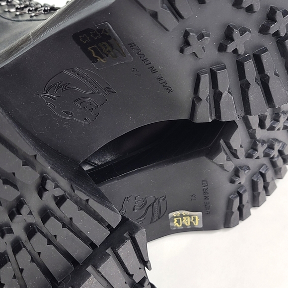 DUNDAS x Revolve Black Camila Combat Boots sz 7.5 - Picture 4 of 4